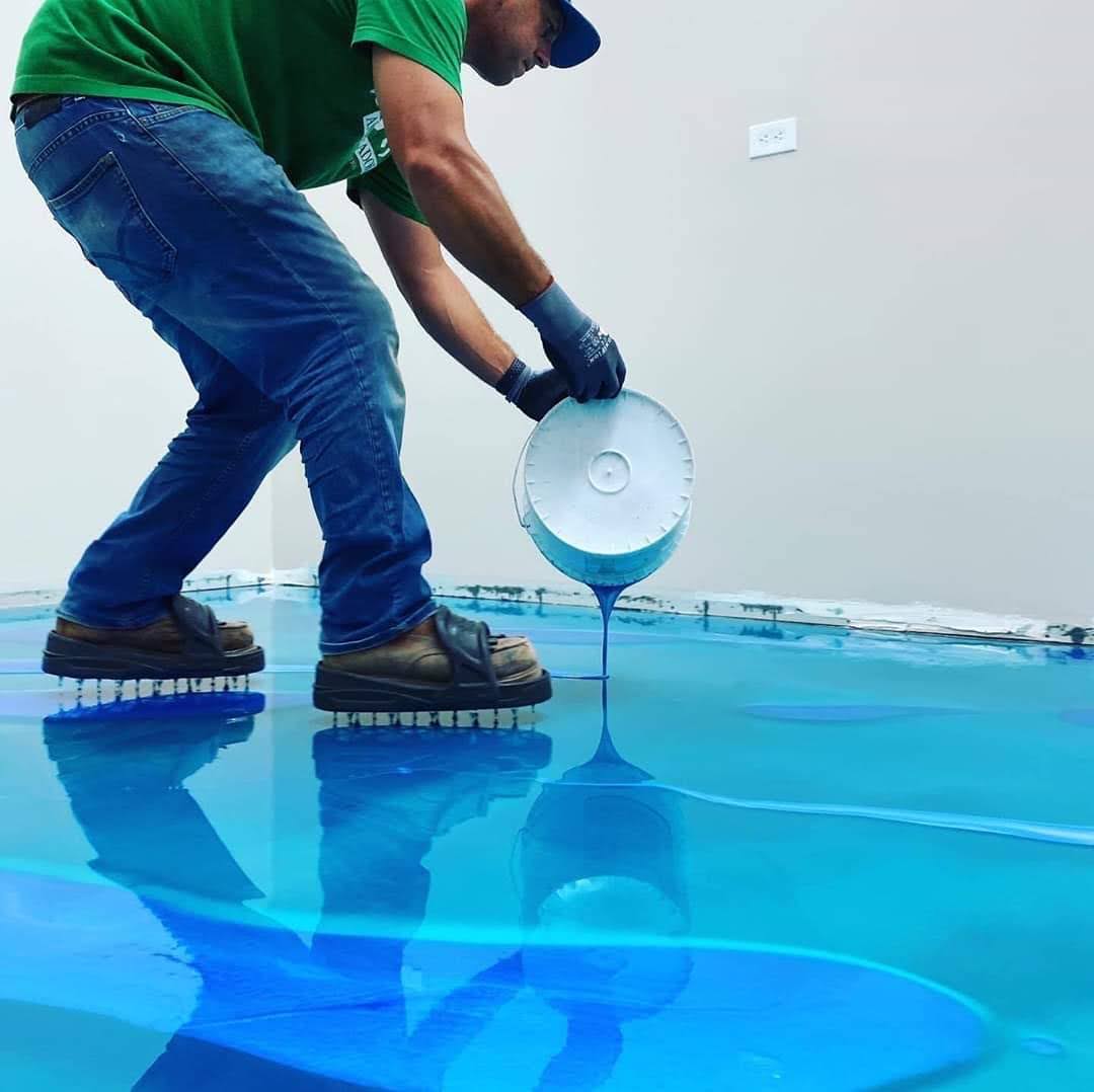 Seamless epoxy floor coating application in Hyderabad